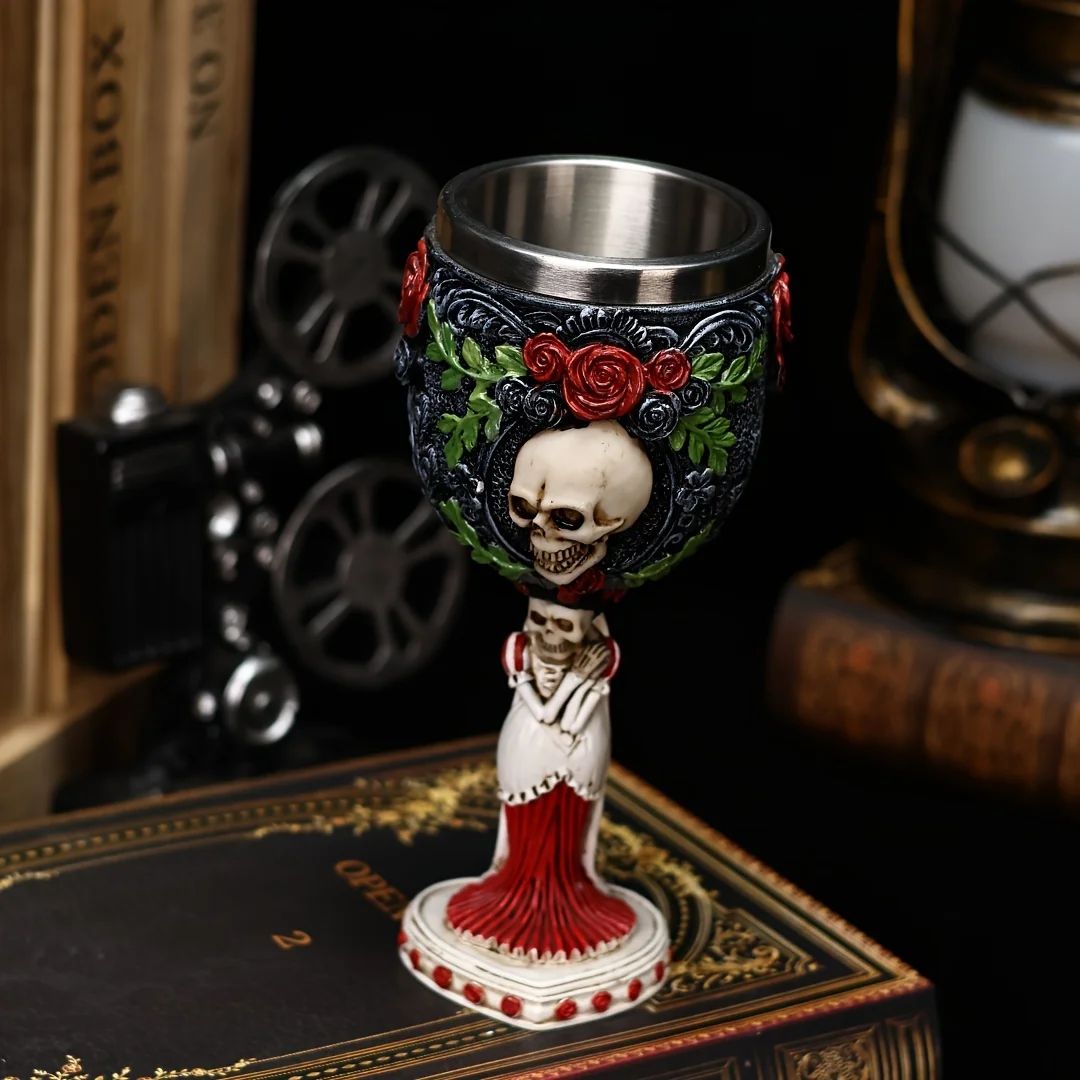 Gothic Goblet Day Of The Dead Wine Cup