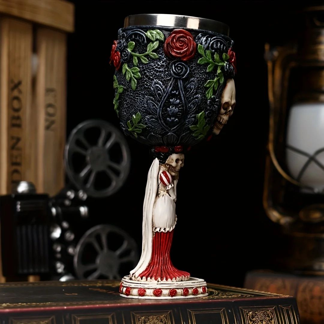 Gothic Goblet Day Of The Dead Wine Cup