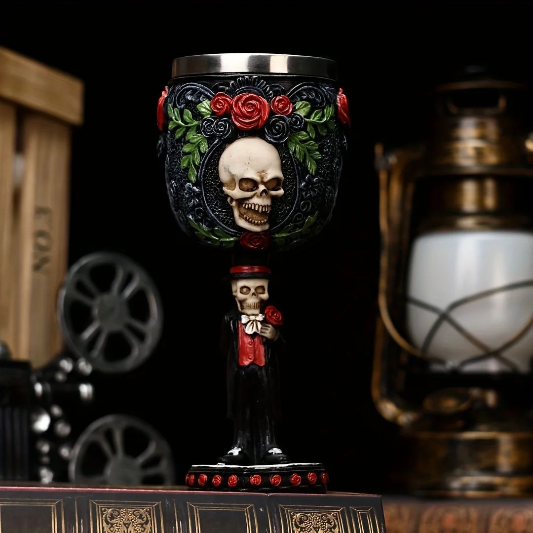 Gothic Goblet Day Of The Dead Wine Cup