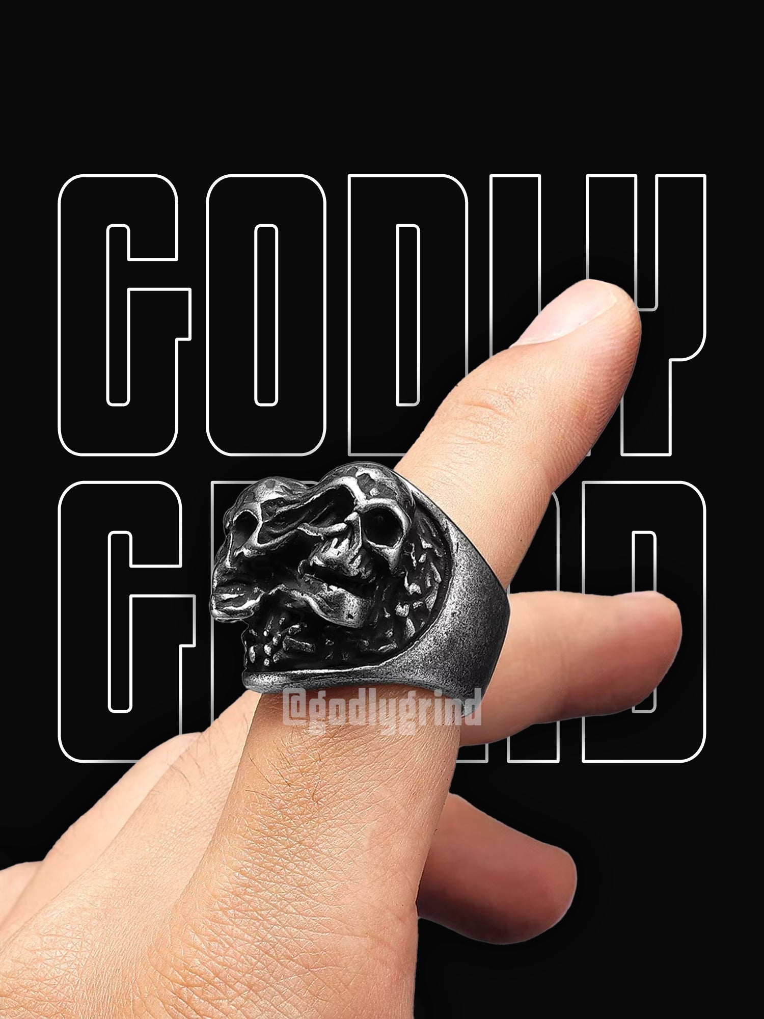 Schizophrenia Skull Rings
