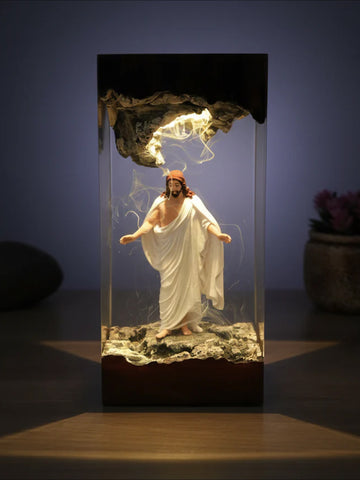 Christian Gift Jesus God Resin Night Light Lamp Decor