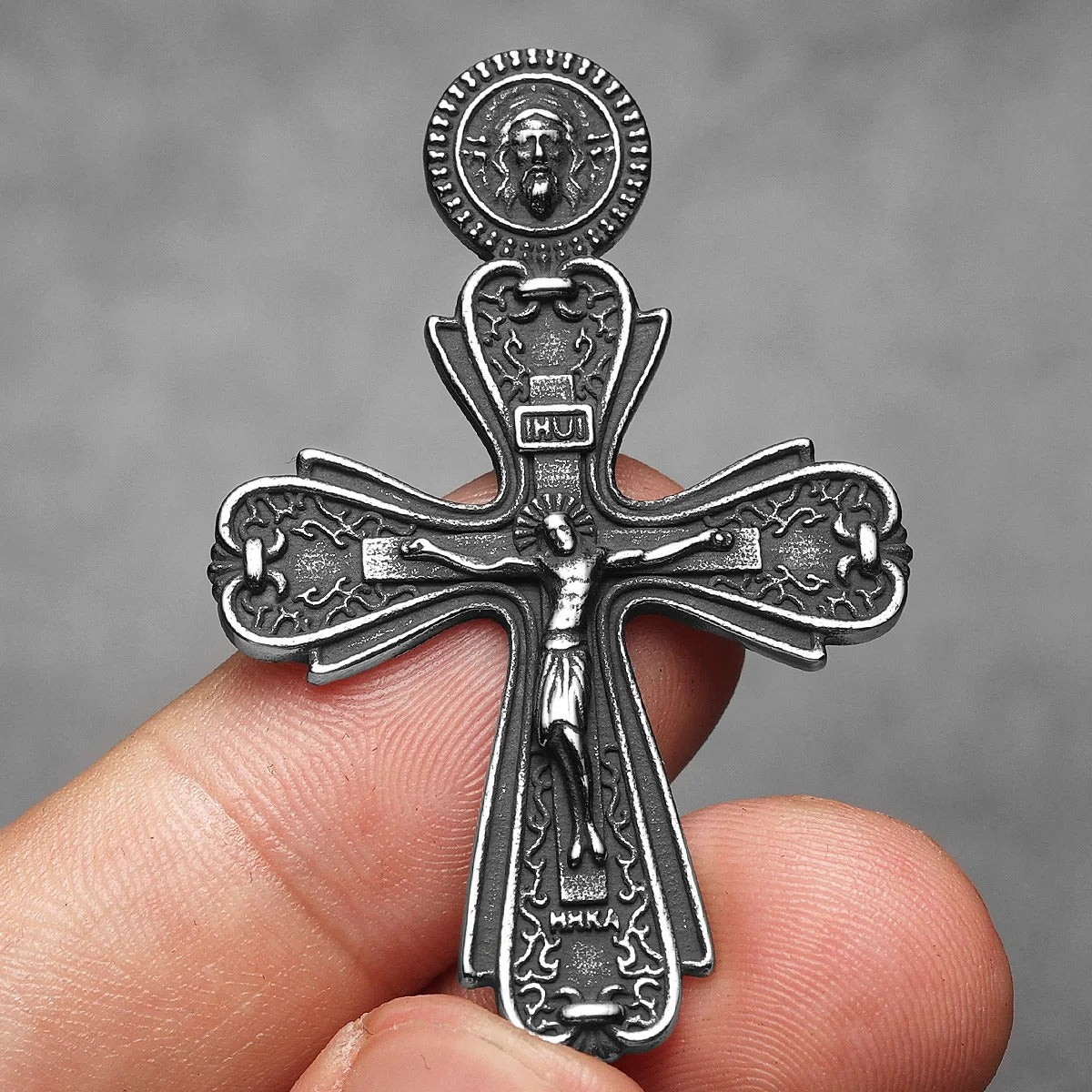 Jesus Cross Amulets Stainless Steel Necklaces