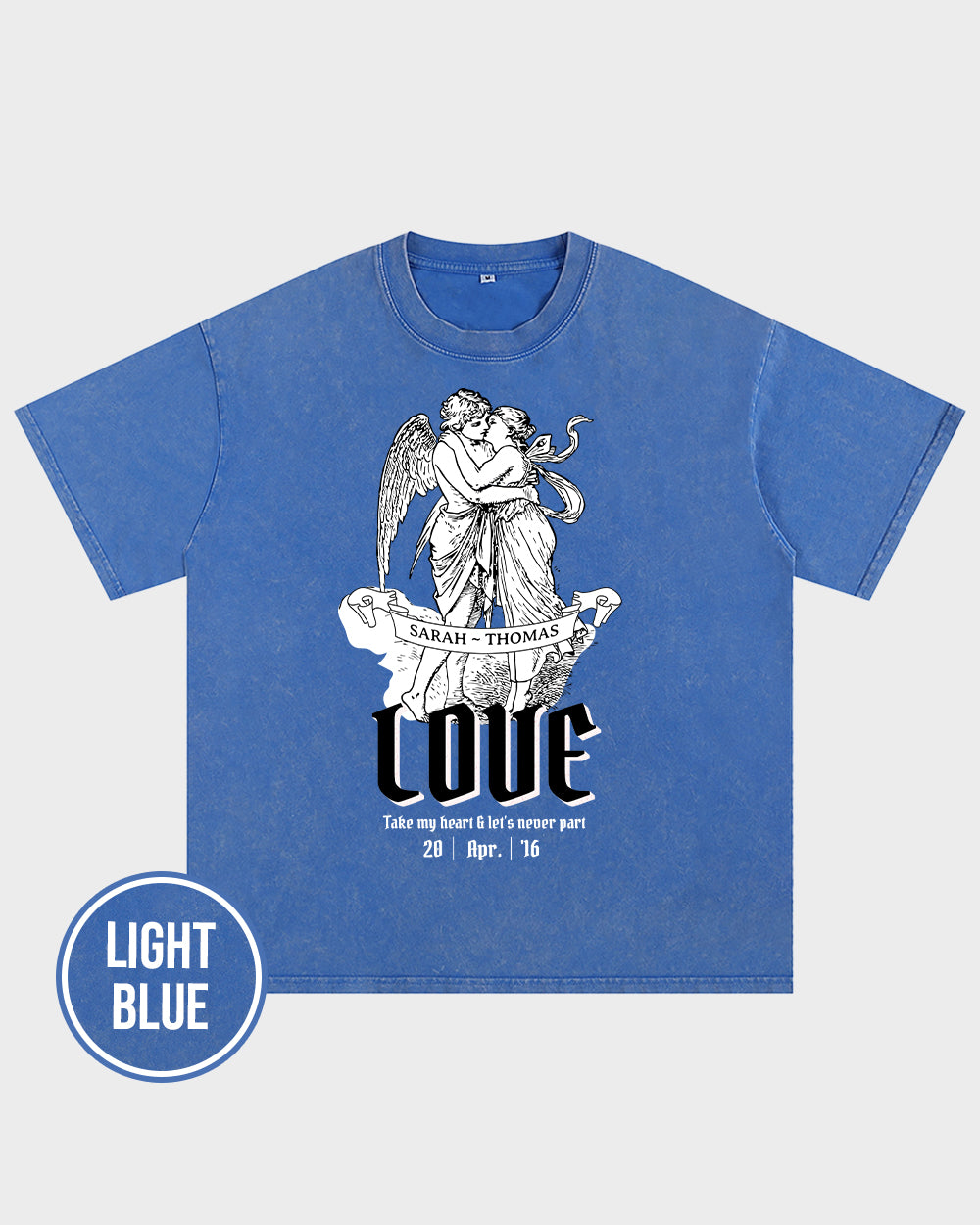 Cupid and Psyche The Lovers Wash Tshirt - Godlygrind