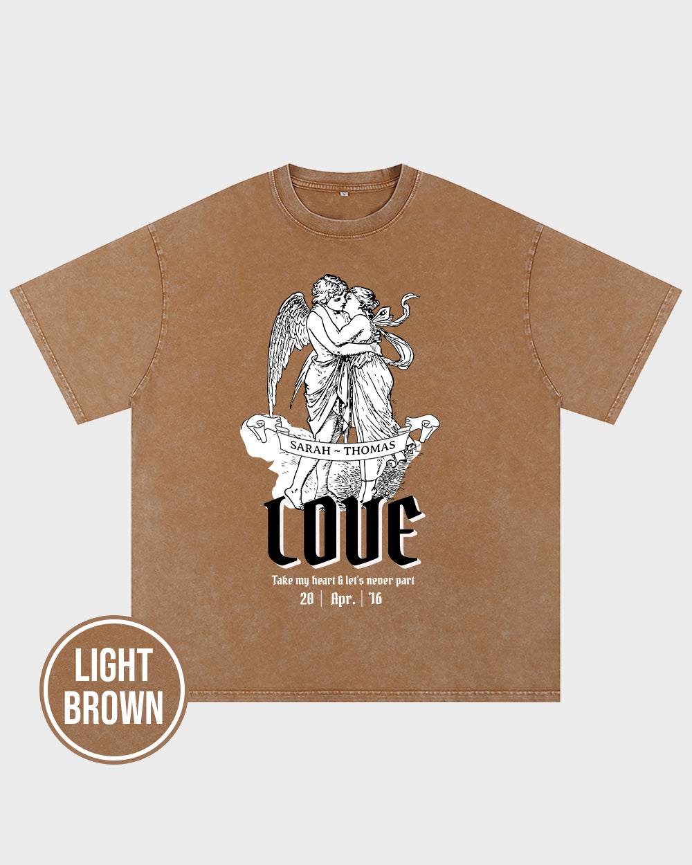 Cupid and Psyche The Lovers Wash Tshirt - Godlygrind