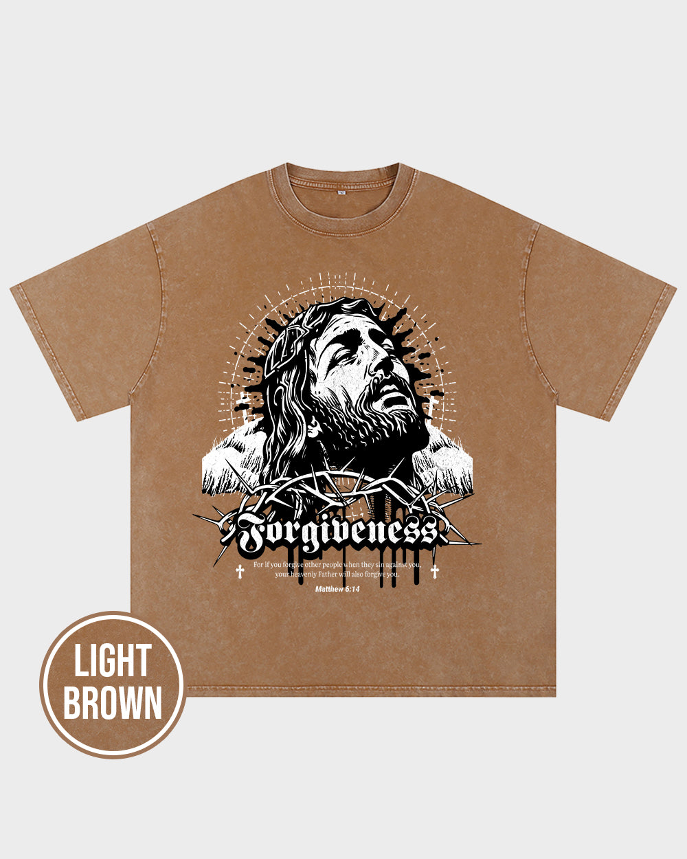 Forgiveness Acid Wash Tshirt - Godlygrind