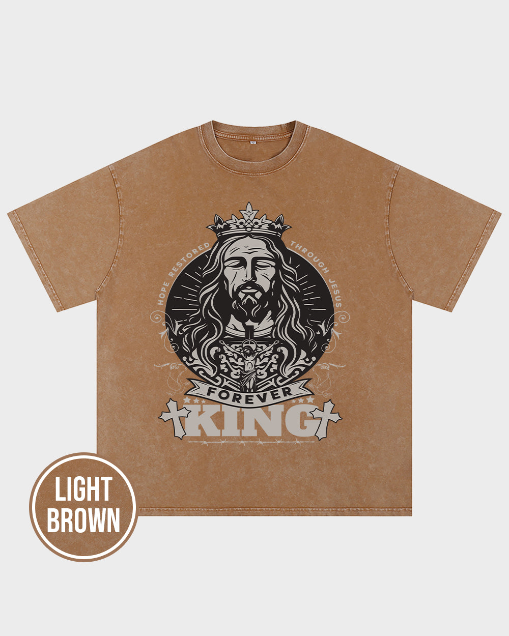 Forever King Acid Wash Tshirt - Godlygrind