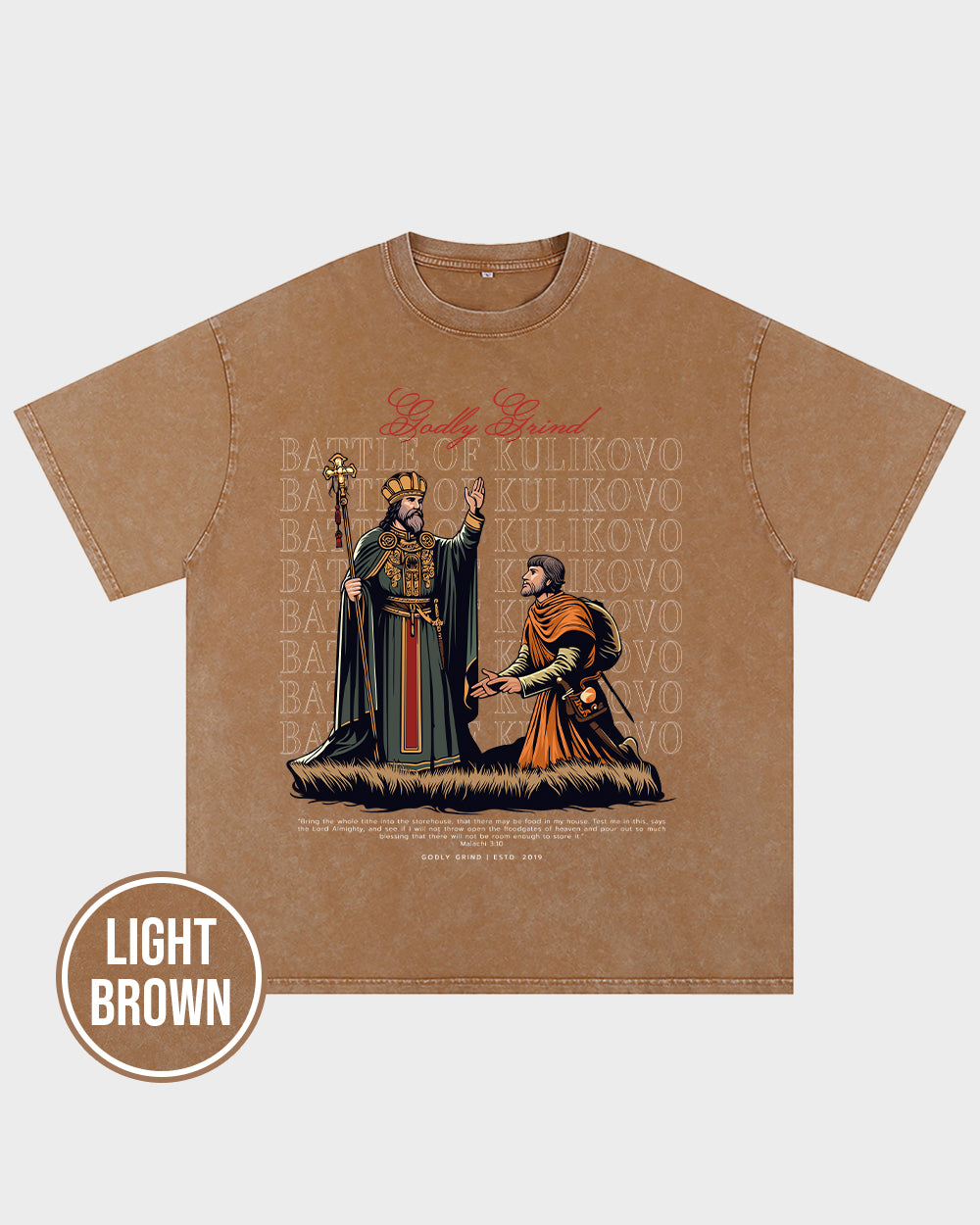 Battle Of Kulikovo Acid Wash T shirt - Godlygrind