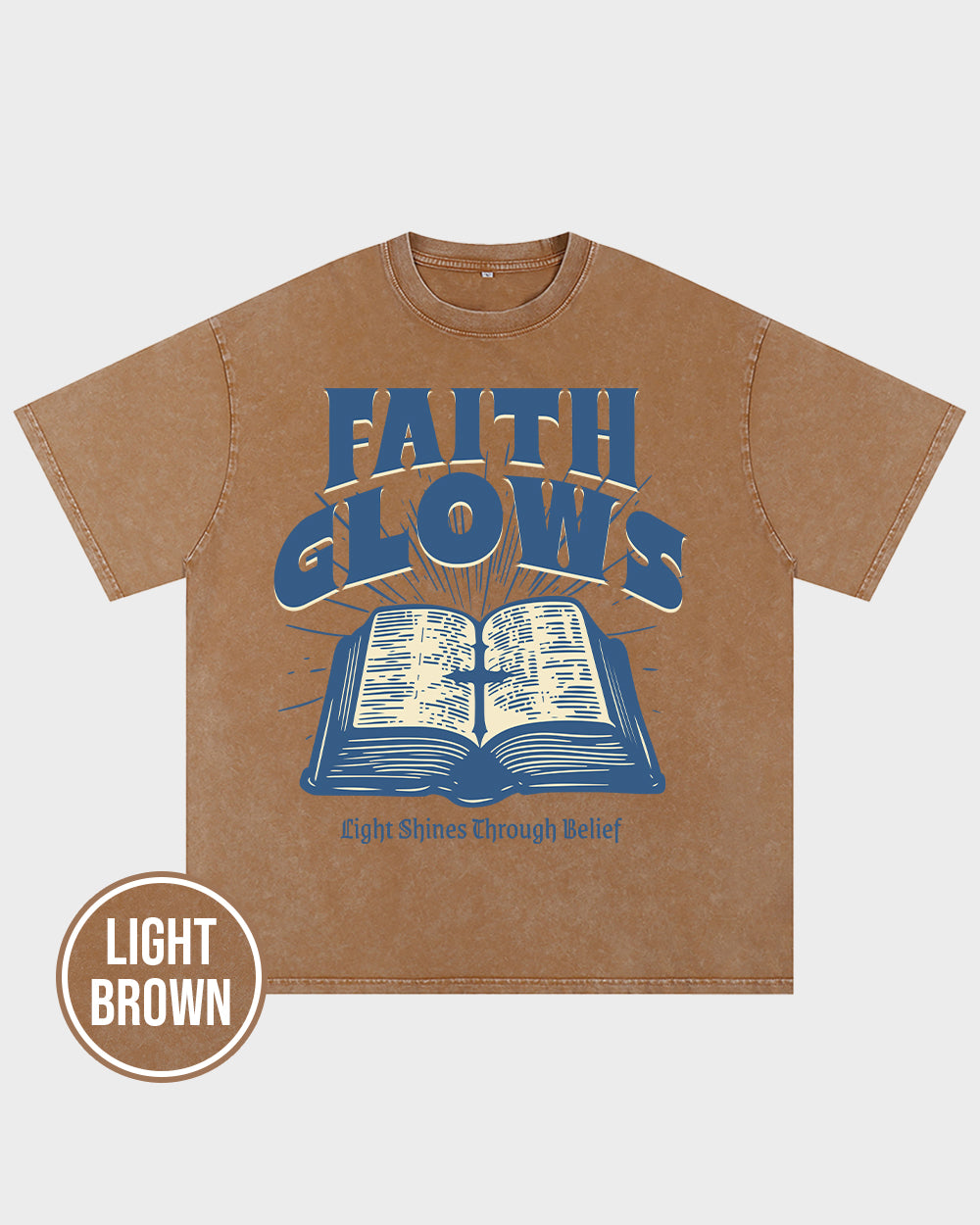 Faith Glows Acid Wash Tshirt - Godlygrind