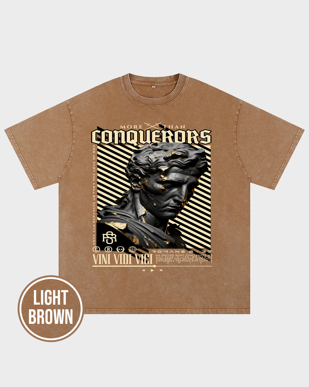 Conquerors Acid Wash Tshirt - Godlygrind