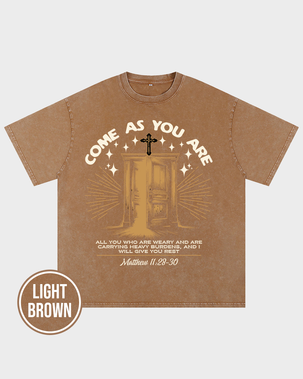 Come As You Are,The Promise of Rest Acid Wash Tshirt - Godlygrind