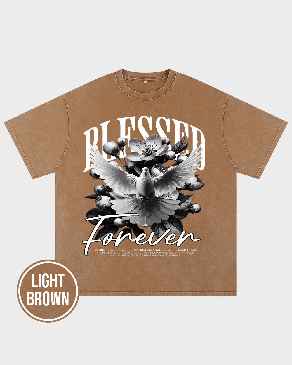 Blessed Forever Acid Wash Tshirt - Godlygrind
