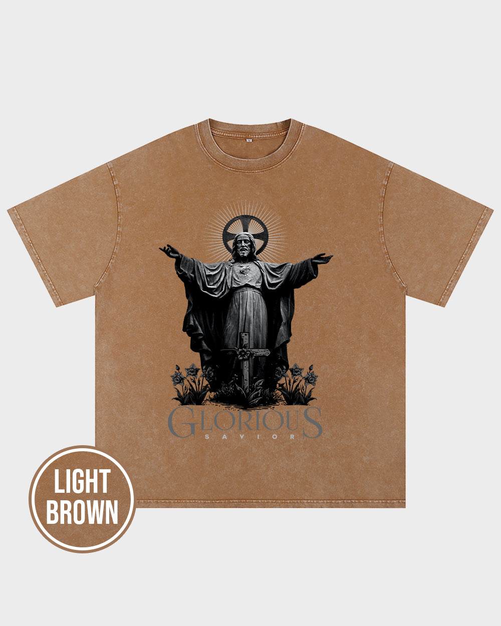 Glorious Savior Acid Wash Tshirt - Godlygrind
