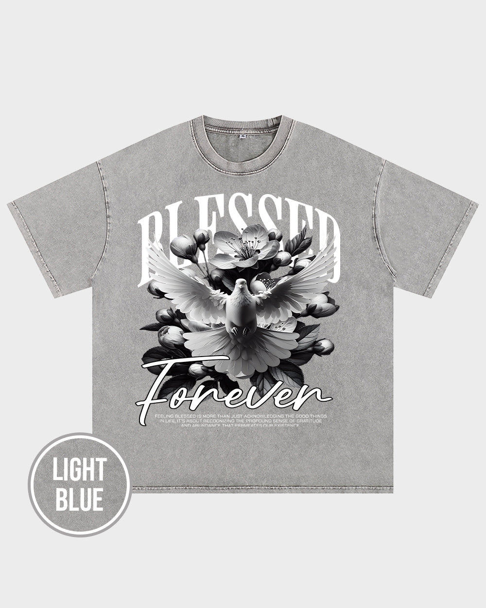 Blessed Forever Acid Wash Tshirt - Godlygrind