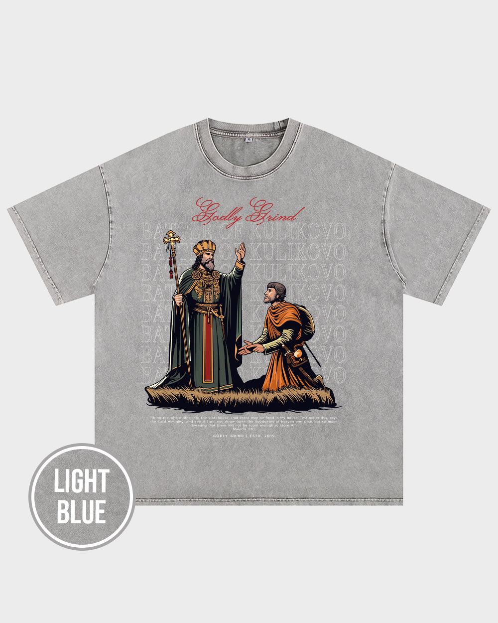 Battle Of Kulikovo Acid Wash T shirt - Godlygrind