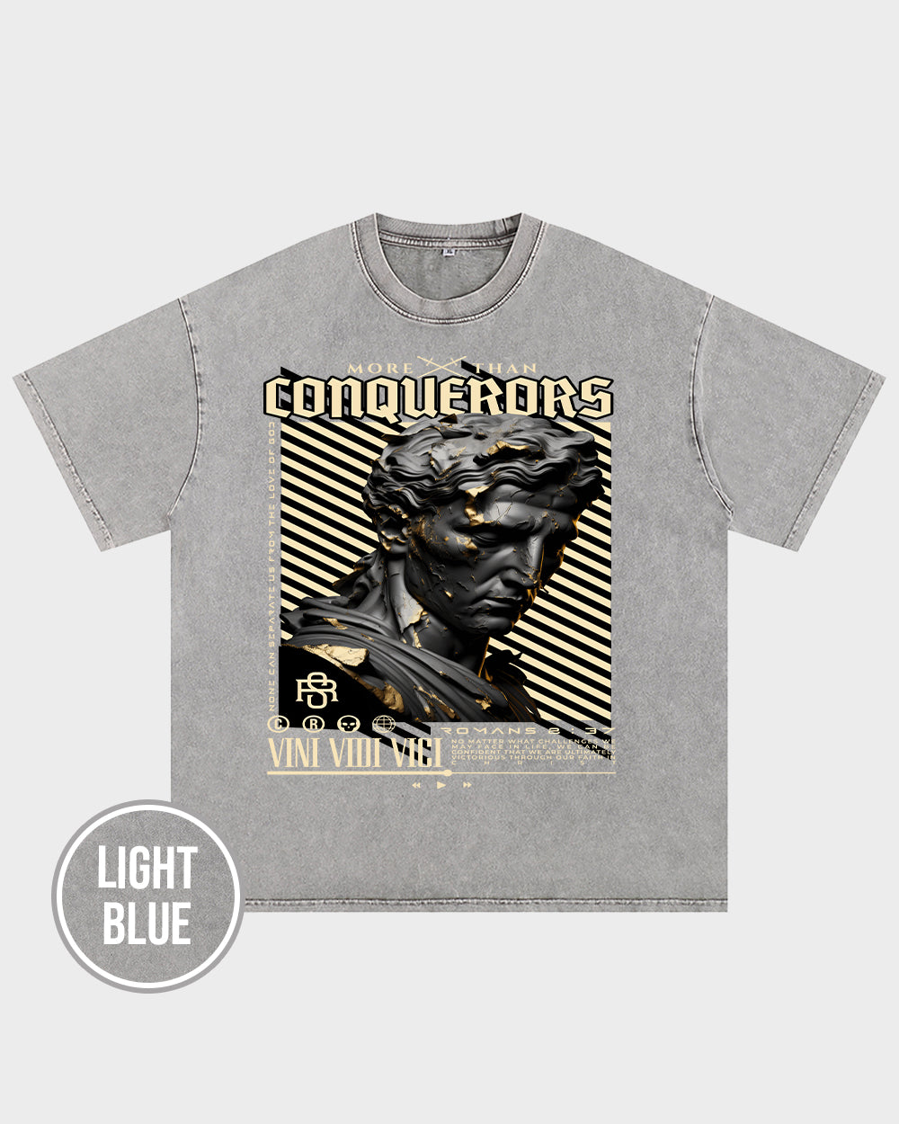 Conquerors Acid Wash Tshirt - Godlygrind