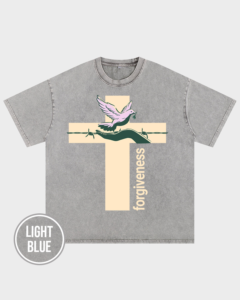 Forgiveness Spiritual Acid Wash Tshirt - Godlygrind