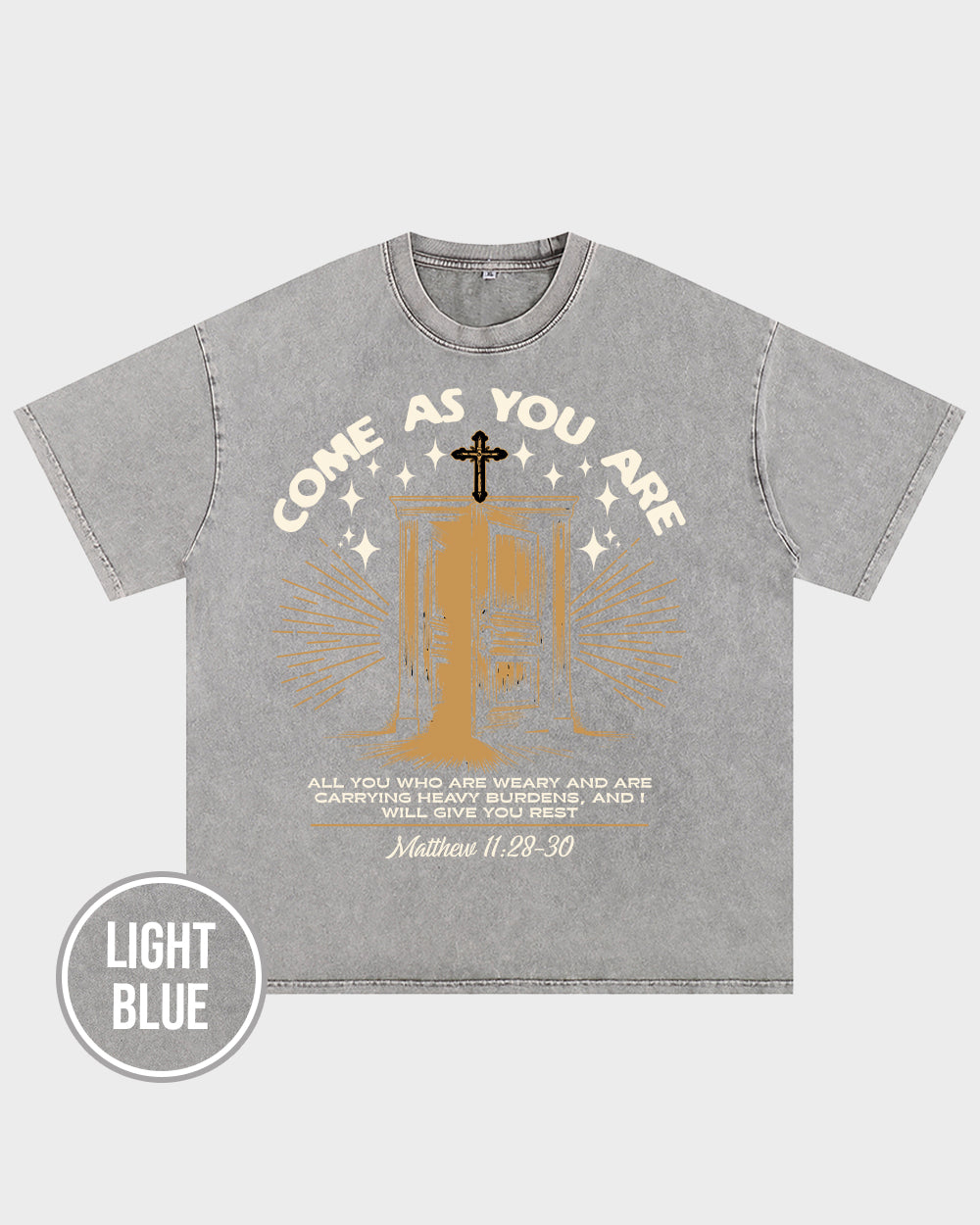 Come As You Are,The Promise of Rest Acid Wash Tshirt - Godlygrind