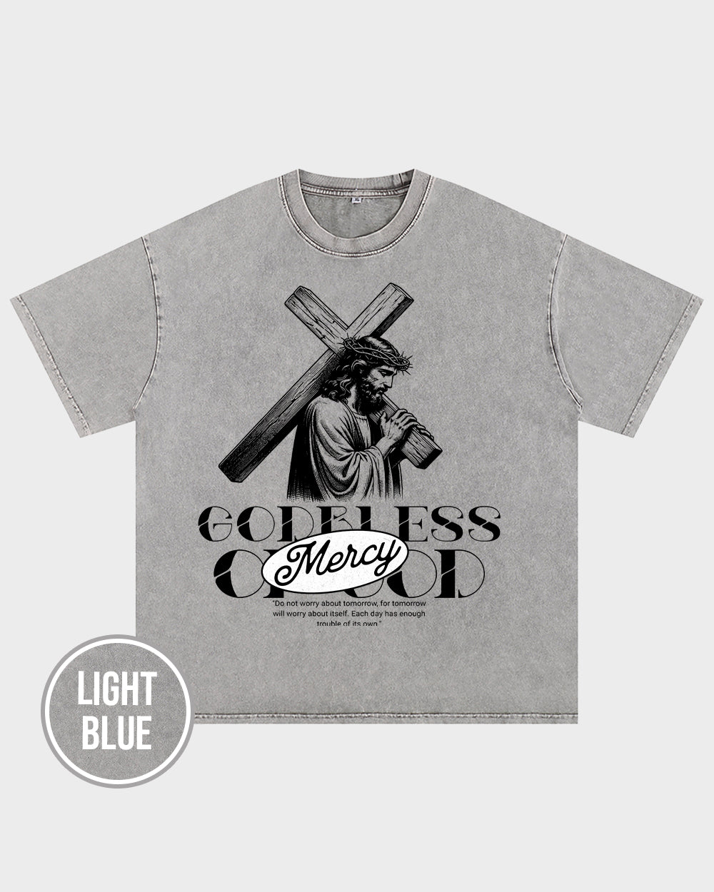 Godbless Mercy Of God Acid Wash Tshirt - Godlygrind