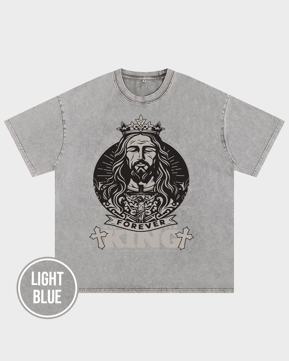 Forever King Acid Wash Tshirt - Godlygrind