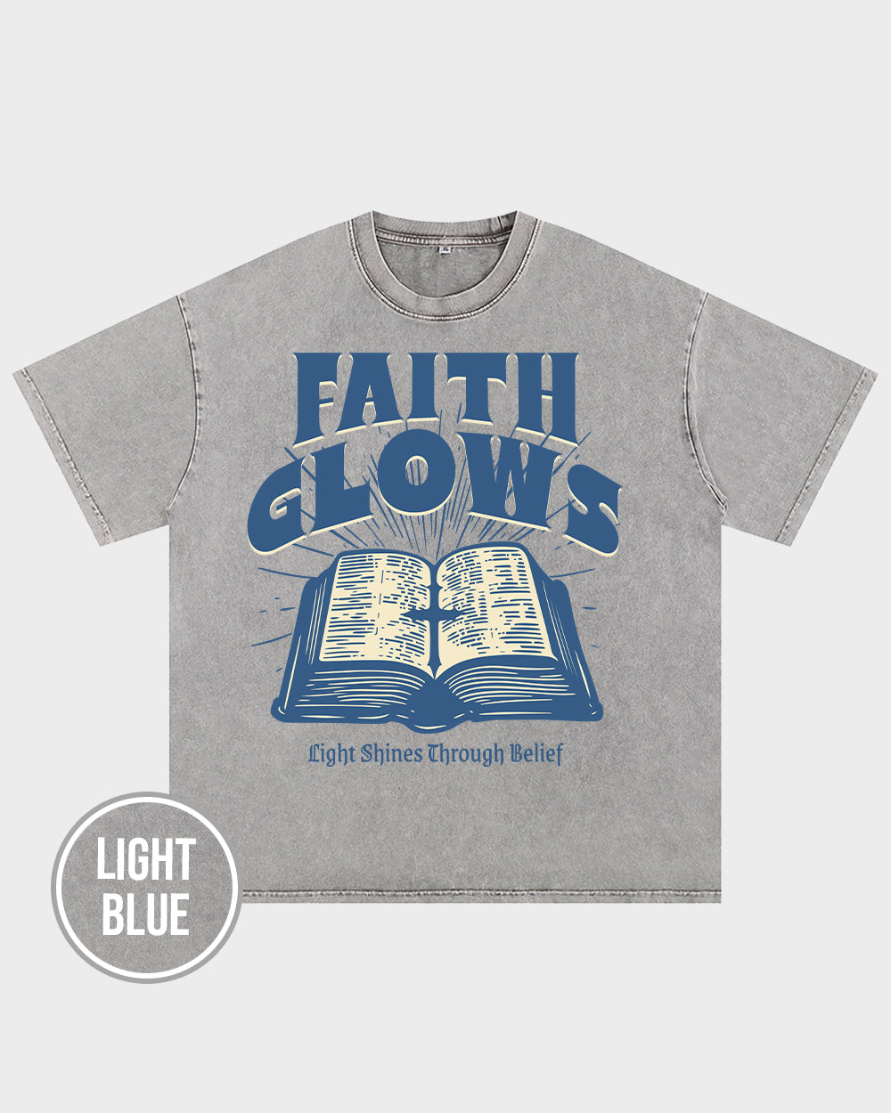 Faith Glows Acid Wash Tshirt - Godlygrind