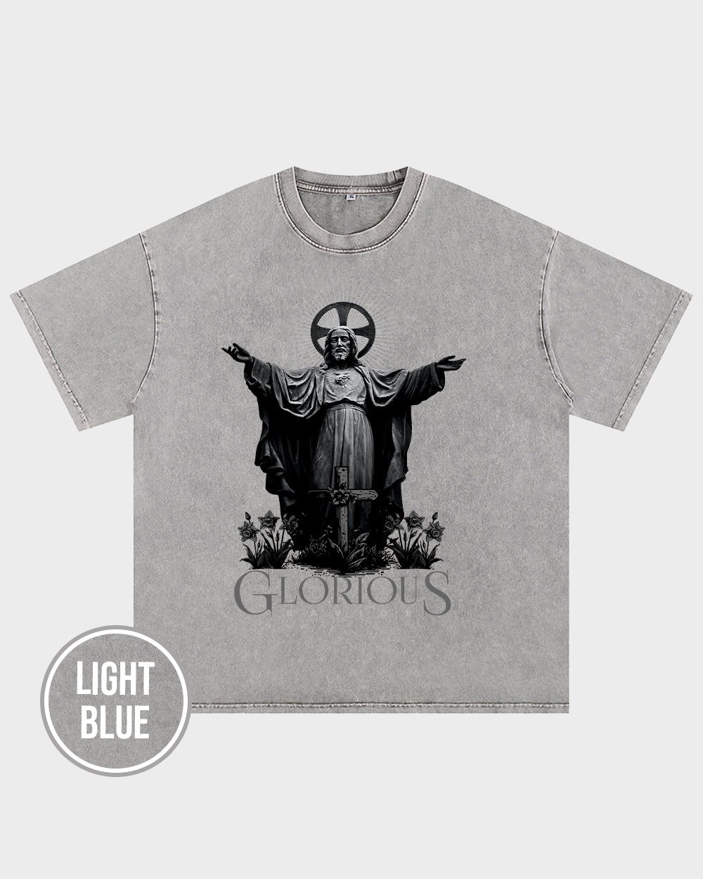 Glorious Savior Acid Wash Tshirt - Godlygrind