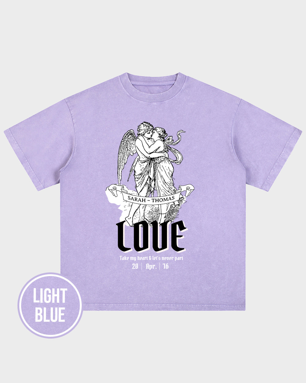 Cupid and Psyche The Lovers Wash Tshirt - Godlygrind