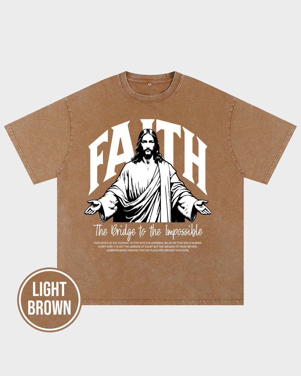 FAITH The Bridge to the Impossible Acid Wash Tshirt - Godlygrind