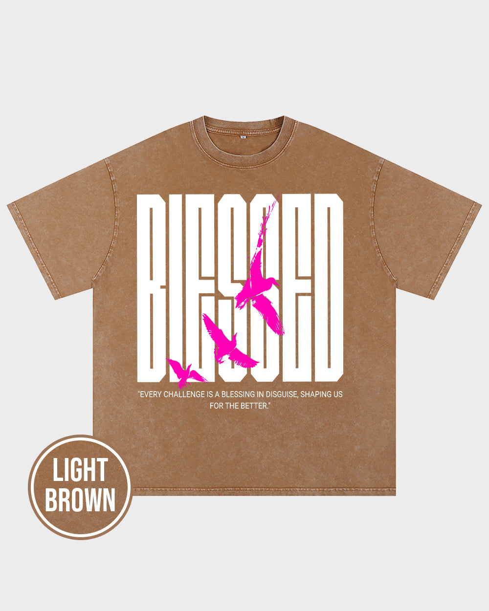 Every challenge is a blessing in disguise, shaping us for the better Acid Wash Tshirt - Godlygrind