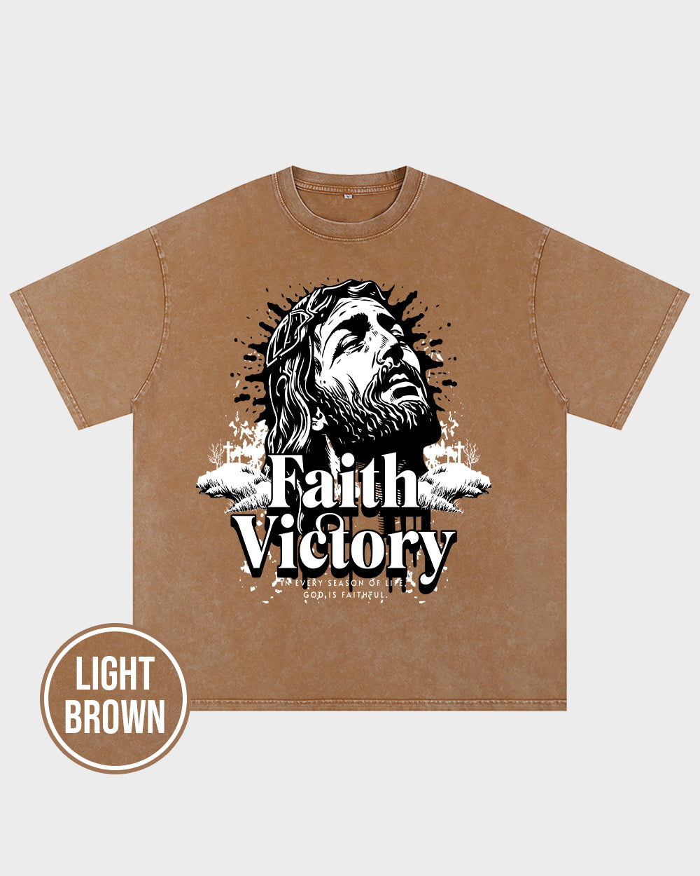 God is faithful through every season of life Acid Wash Tshirt - Godlygrind
