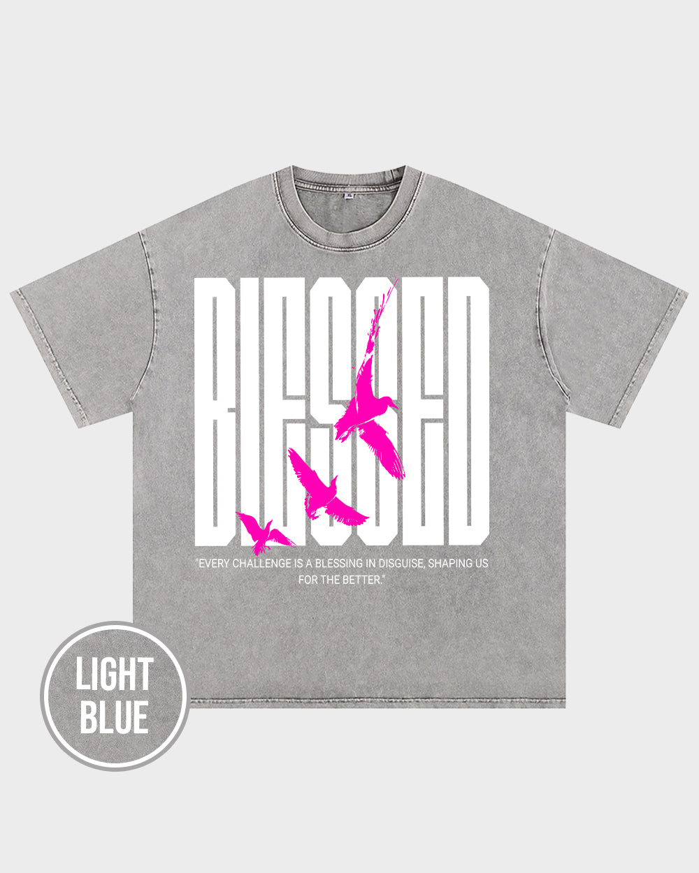 Every challenge is a blessing in disguise, shaping us for the better Acid Wash Tshirt - Godlygrind