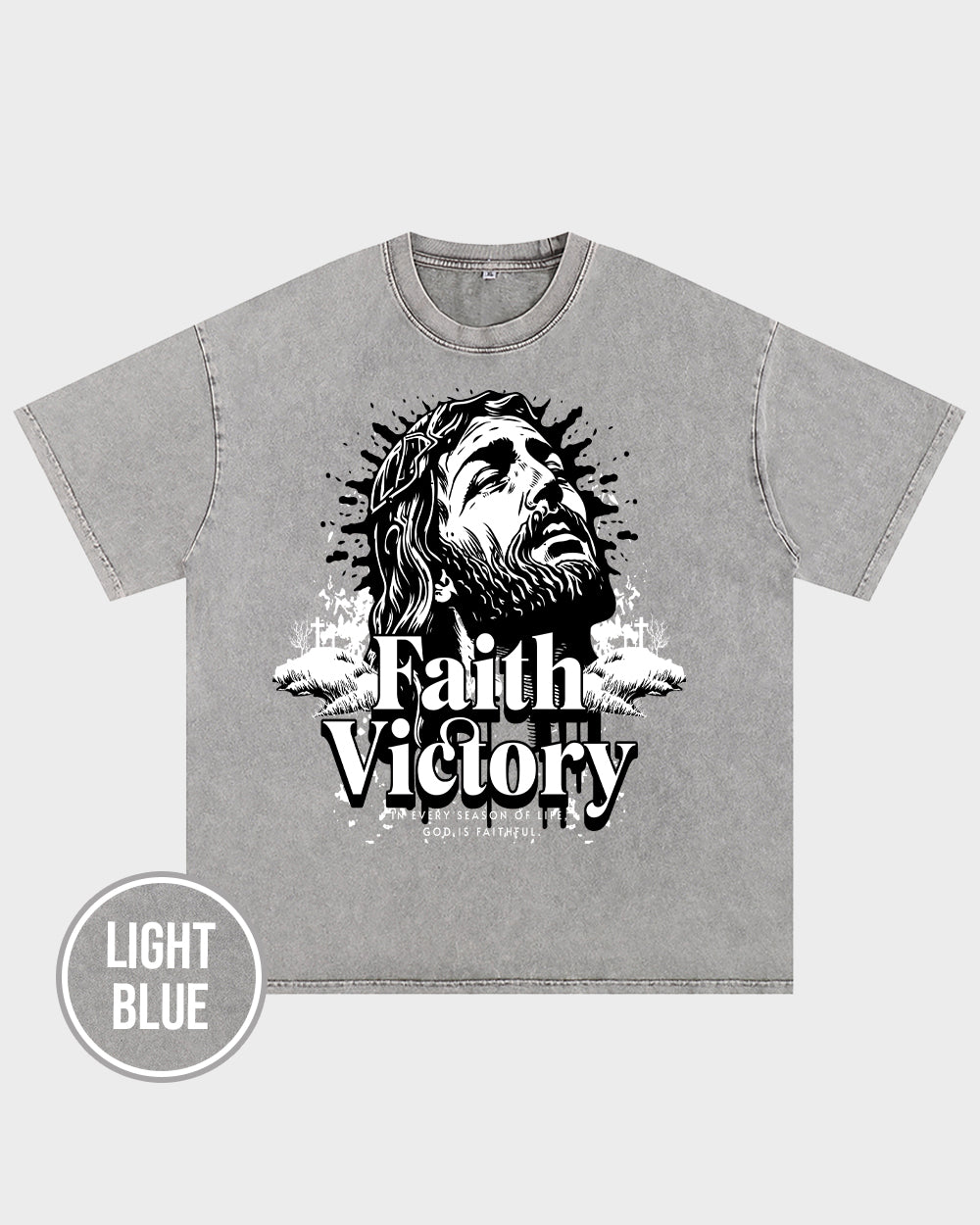 God is faithful through every season of life Acid Wash Tshirt - Godlygrind