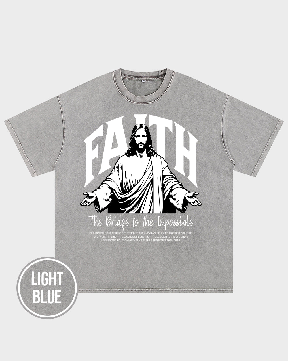 FAITH The Bridge to the Impossible Acid Wash Tshirt - Godlygrind