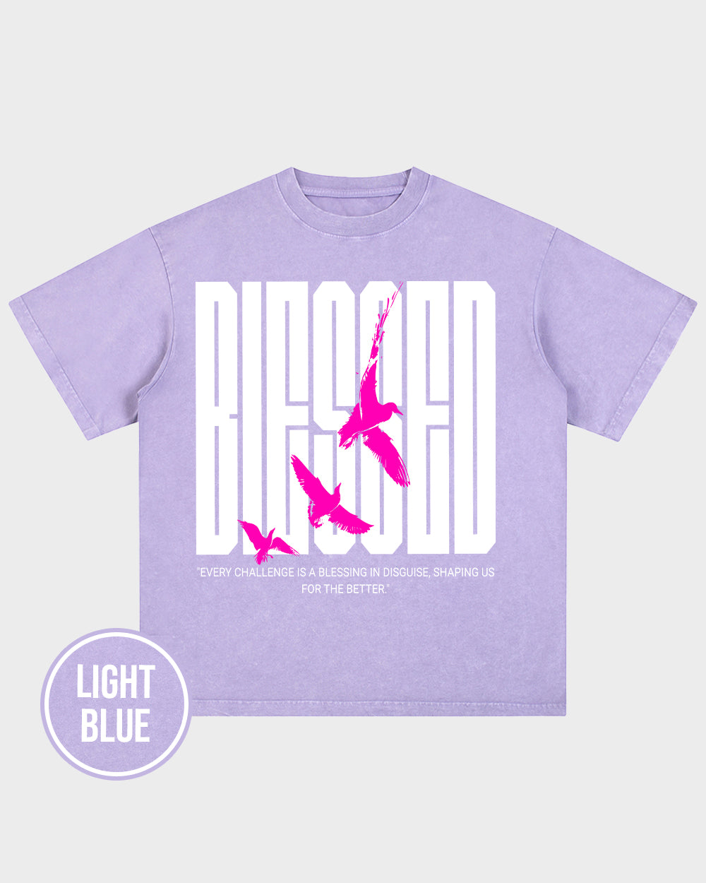 Every challenge is a blessing in disguise, shaping us for the better Acid Wash Tshirt - Godlygrind