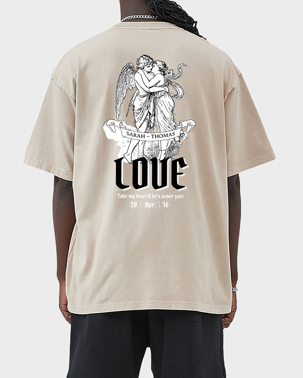 Cupid and Psyche The Lovers Wash Tshirt - Godlygrind