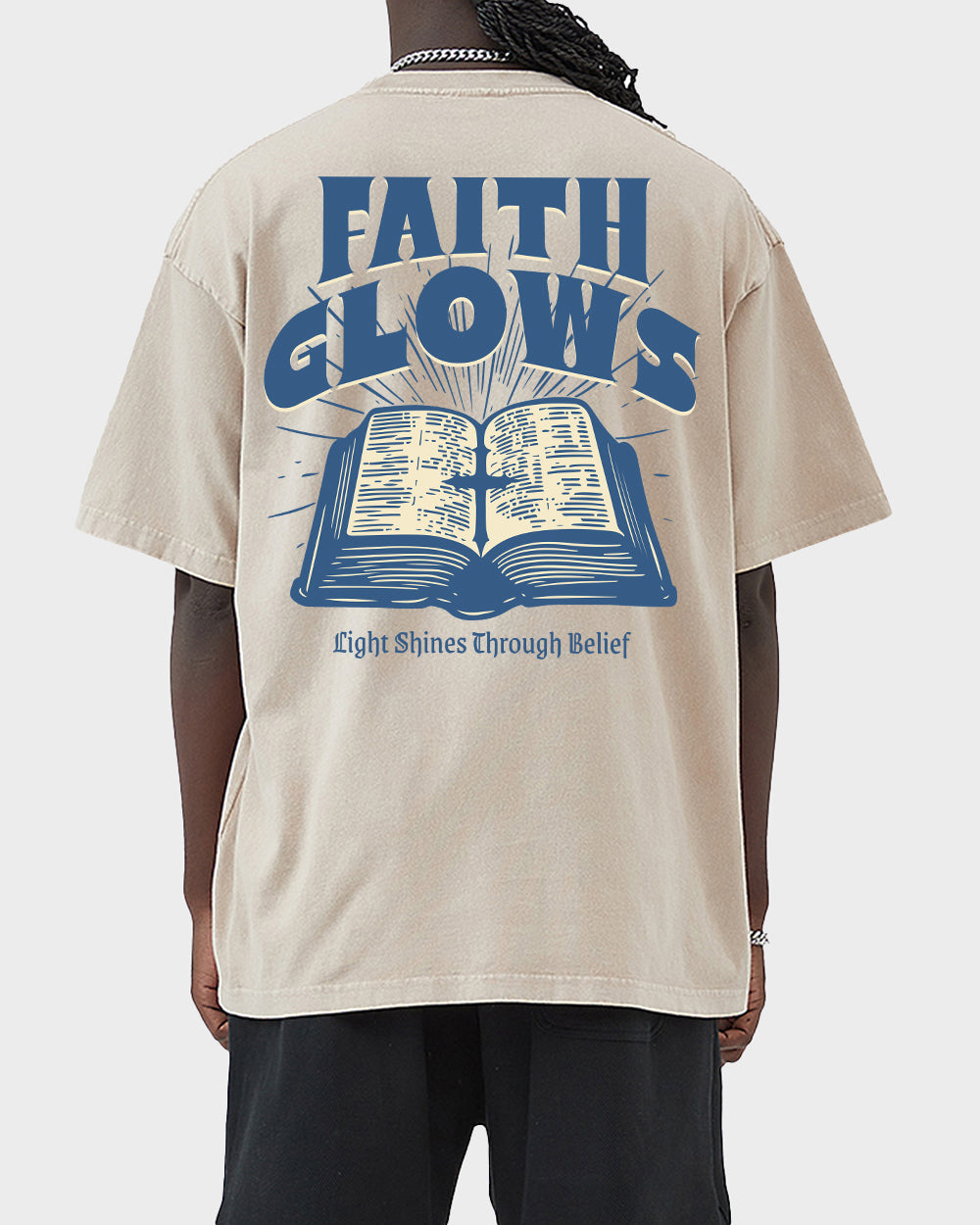 Faith Glows Acid Wash Tshirt - Godlygrind