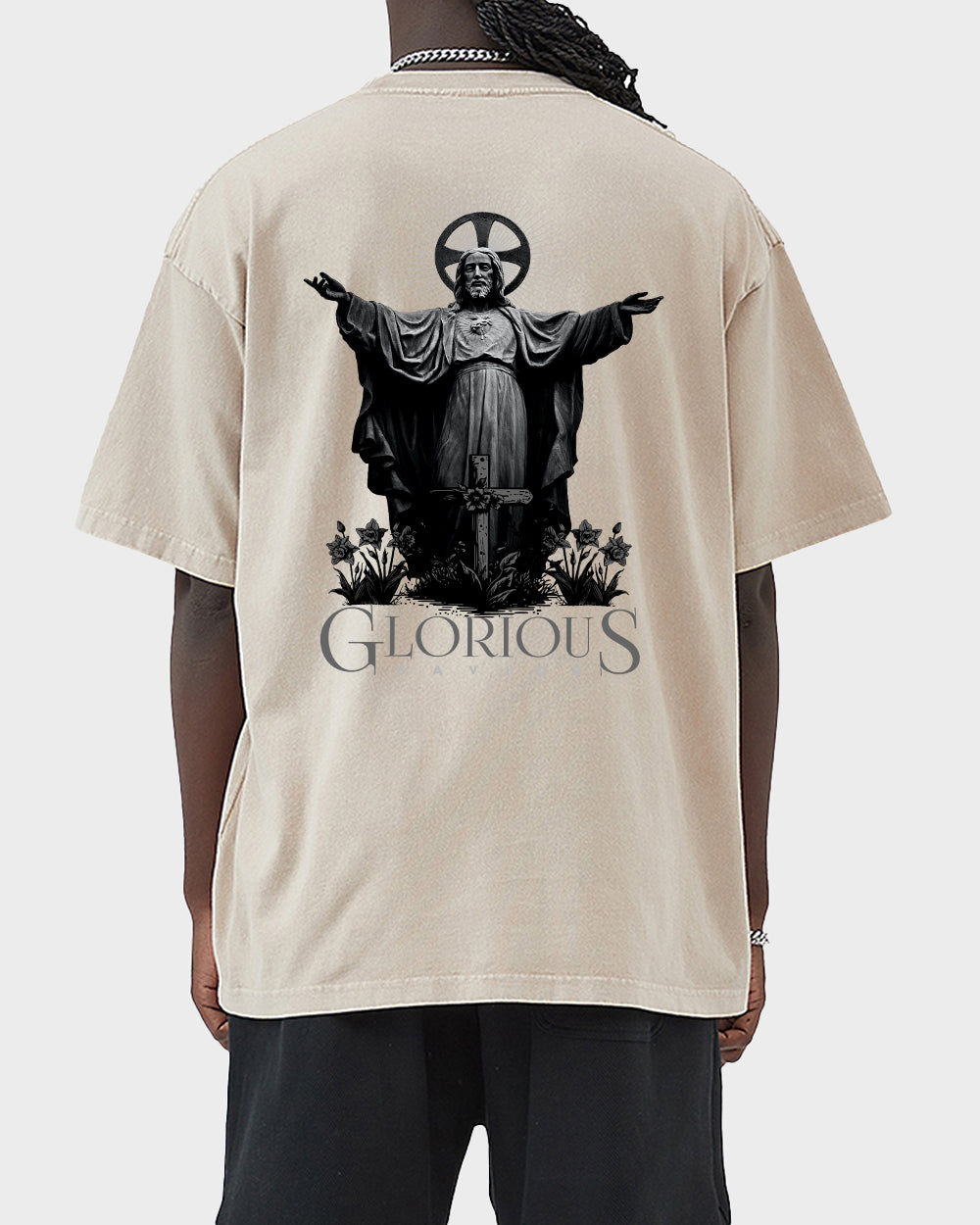 Glorious Savior Acid Wash Tshirt - Godlygrind