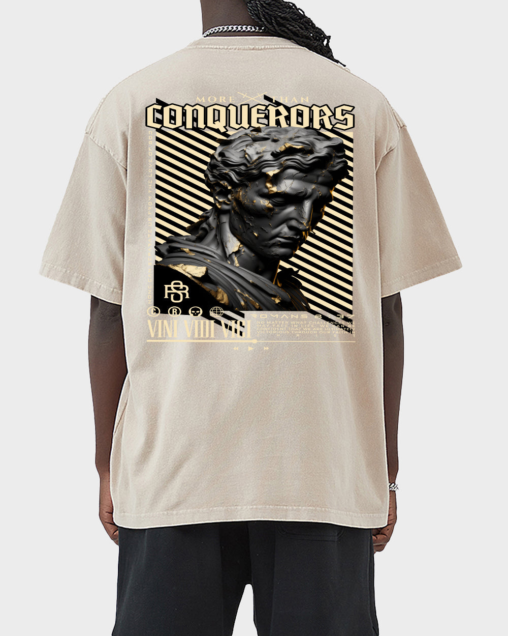 Conquerors Acid Wash Tshirt - Godlygrind