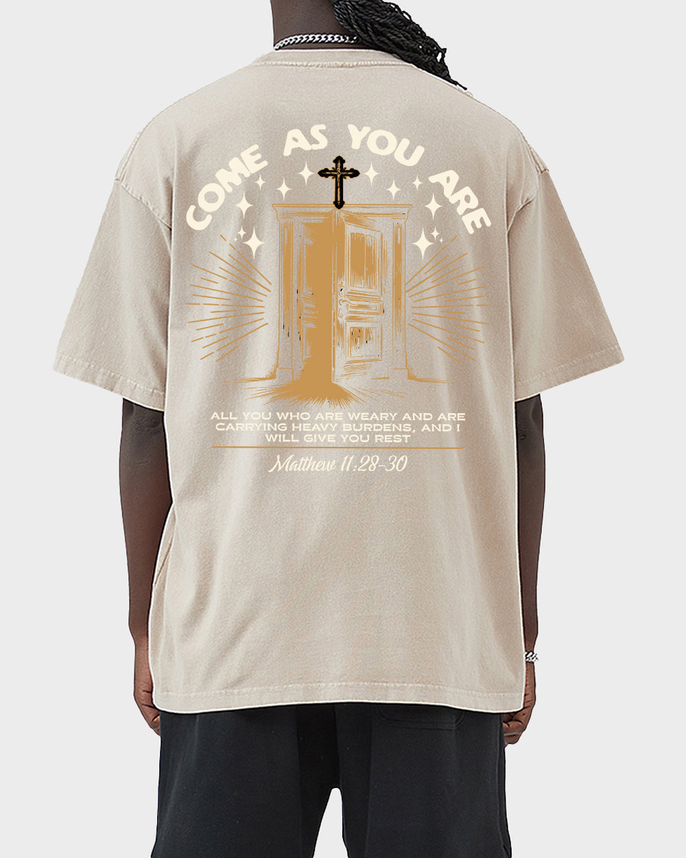 Come As You Are,The Promise of Rest Acid Wash Tshirt - Godlygrind