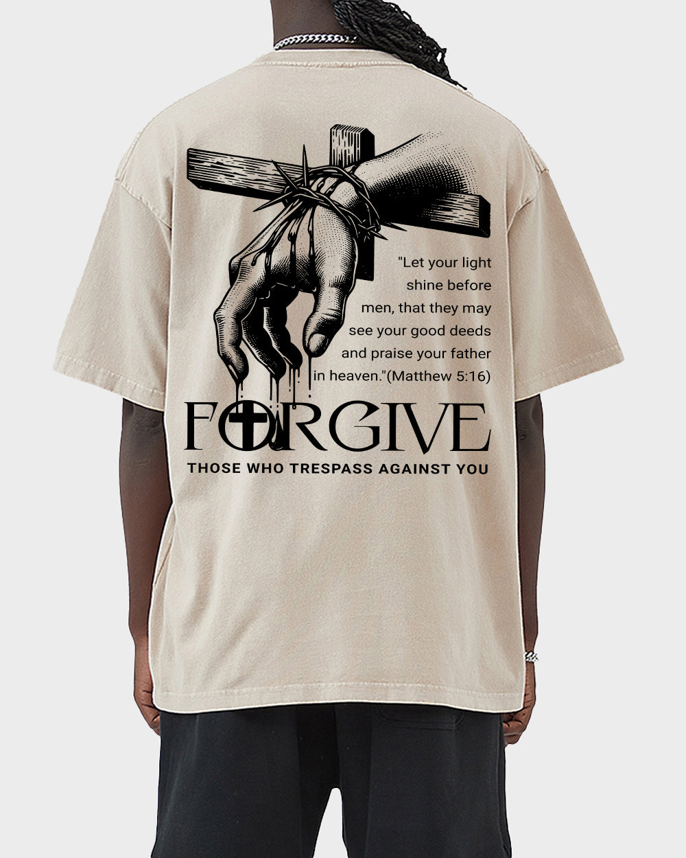 Forgive Those Who Trespass Against You Acid Wash Tshirt - Godlygrind
