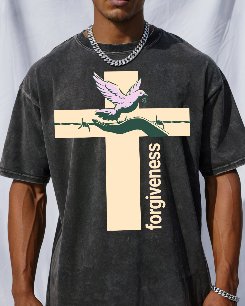 Forgiveness Spiritual Acid Wash Tshirt - Godlygrind