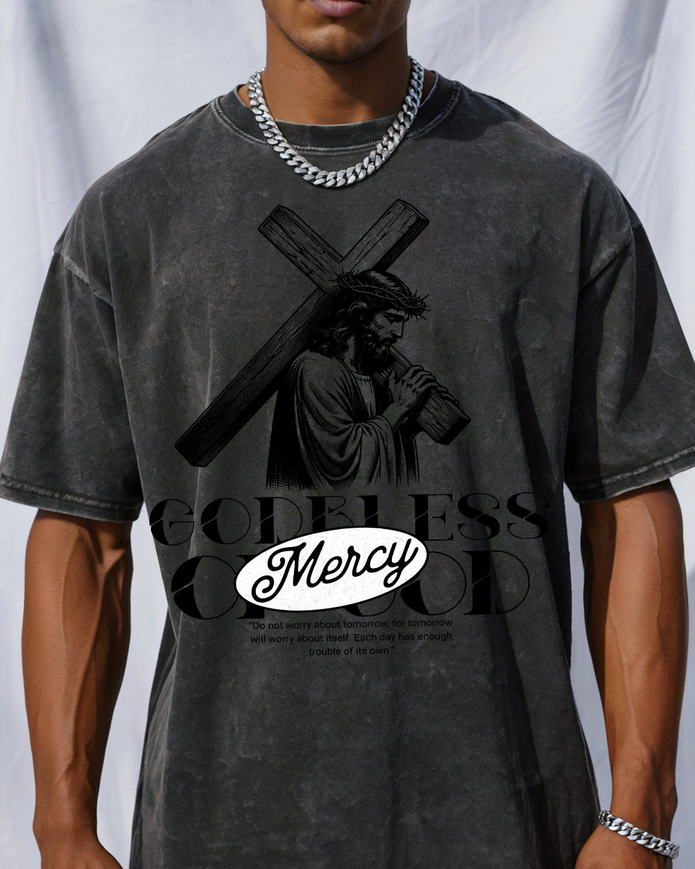 Godbless Mercy Of God Acid Wash Tshirt - Godlygrind