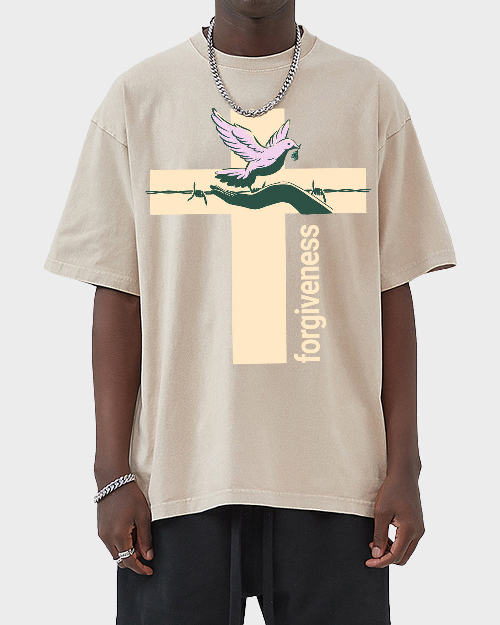 Forgiveness Spiritual Acid Wash Tshirt - Godlygrind