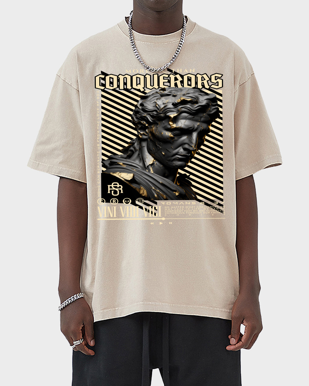 Conquerors Acid Wash Tshirt - Godlygrind