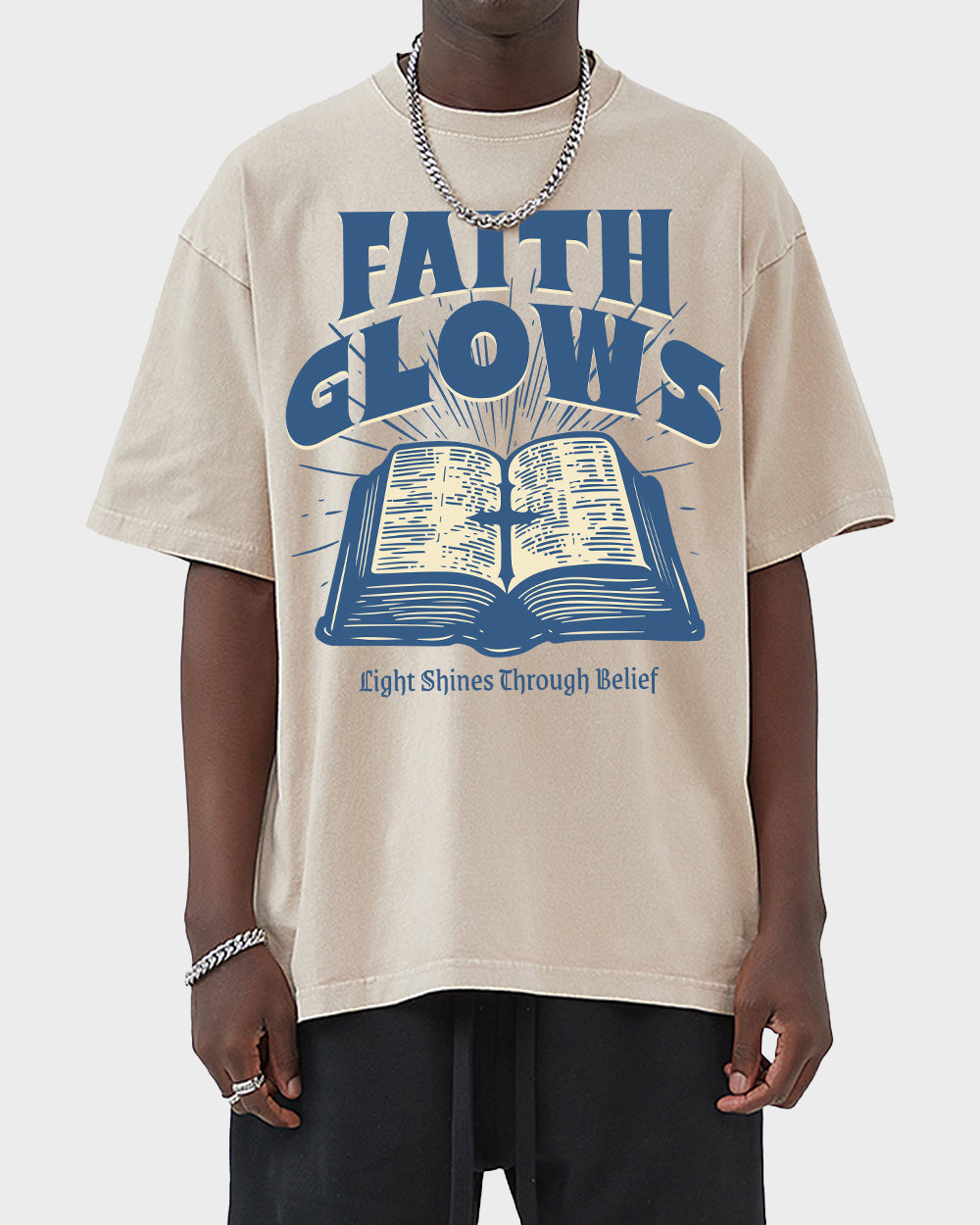 Faith Glows Acid Wash Tshirt - Godlygrind