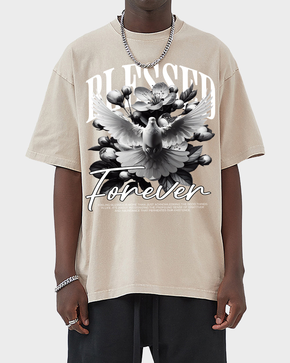 Blessed Forever Acid Wash Tshirt - Godlygrind