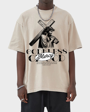Godbless Mercy Of God Acid Wash Tshirt - Godlygrind