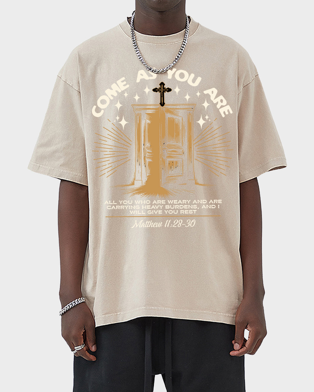 Come As You Are,The Promise of Rest Acid Wash Tshirt - Godlygrind
