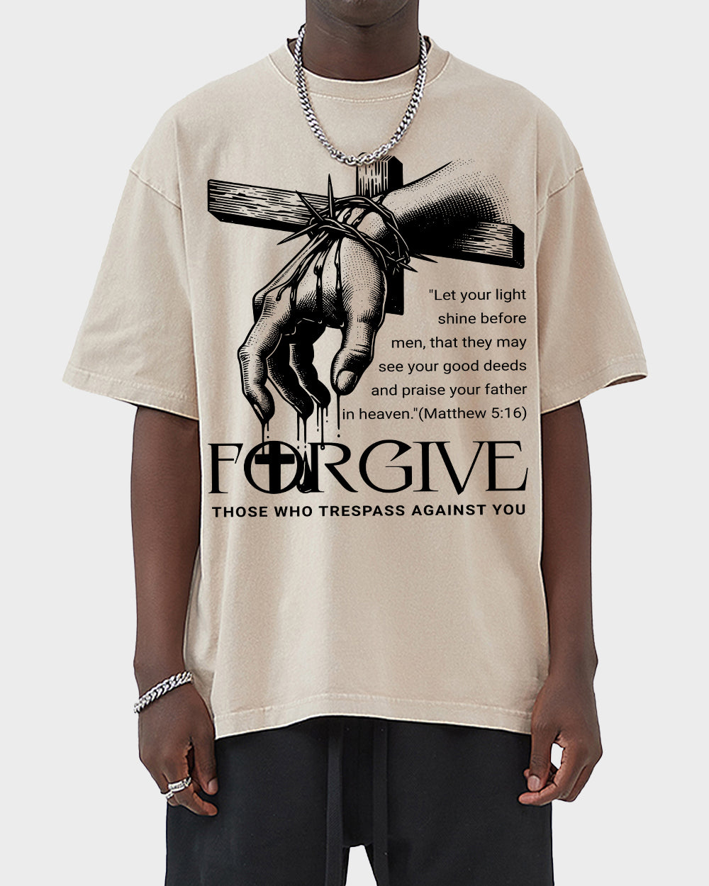 Forgive Those Who Trespass Against You Acid Wash Tshirt - Godlygrind