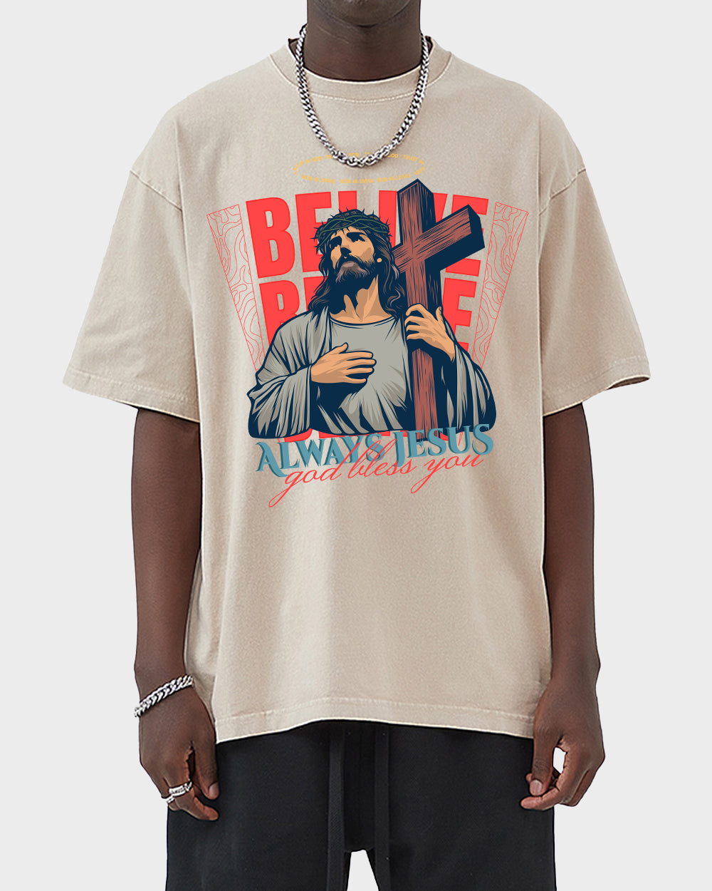 Always Jesus God bless you Wash Tshirt - Godlygrind