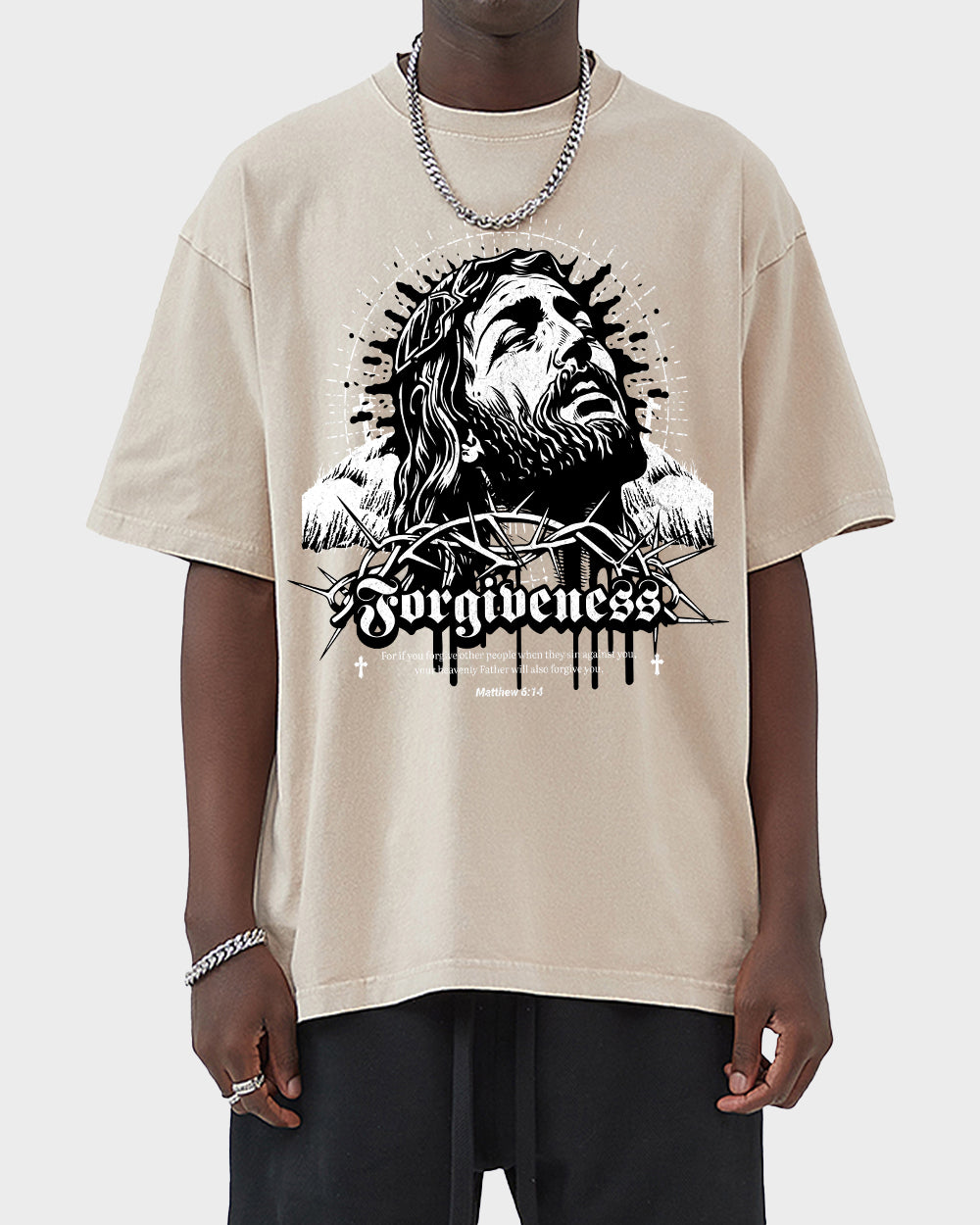 Forgiveness Acid Wash Tshirt - Godlygrind